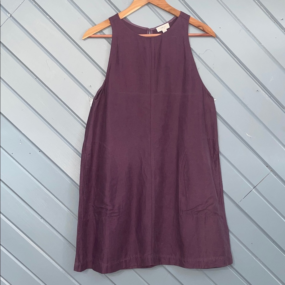 Wilfred Aritzia Purple Linen Sleeveless Dress with pockets